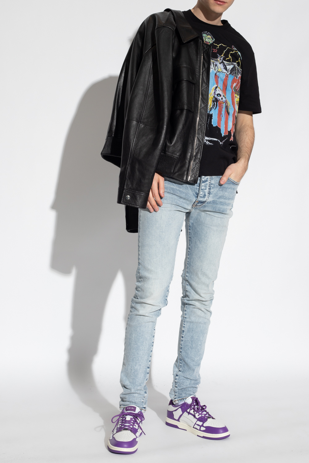 mnml ksubi amiri 風slim fit ジーンズ29 ライトブルー mnml ksubi amiri 風slim fit ジーンズ29 ライトブルー